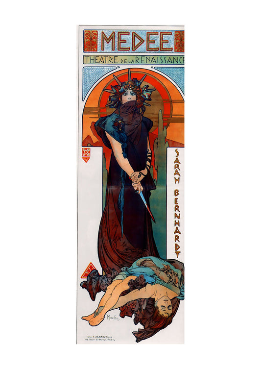 Alfons Mucha - Medea-A4 vintage artwork by Alphonse Mucha, 12x8" (A4 size) poster print