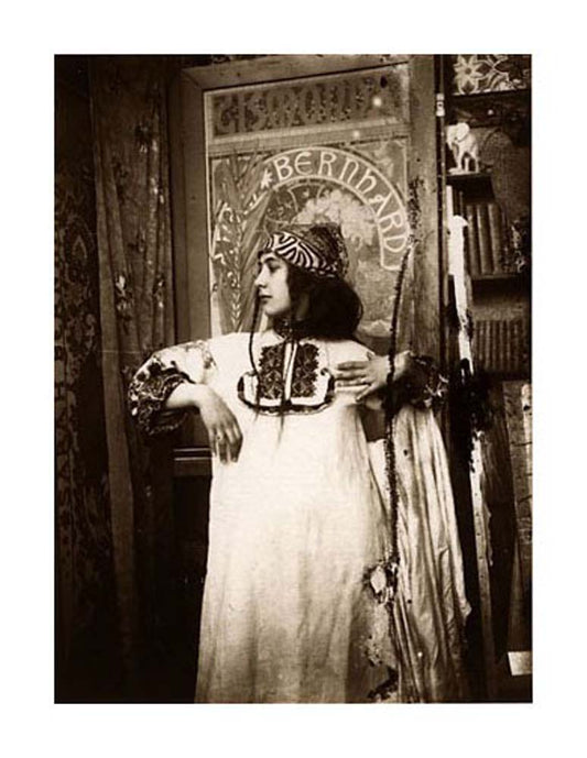 Alfons Mucha model Study for Figures Decoratives Rue du Val de Grace, ca. 1901 vintage artwork by Alphonse Mucha, 16x12" (A3 size) poster print