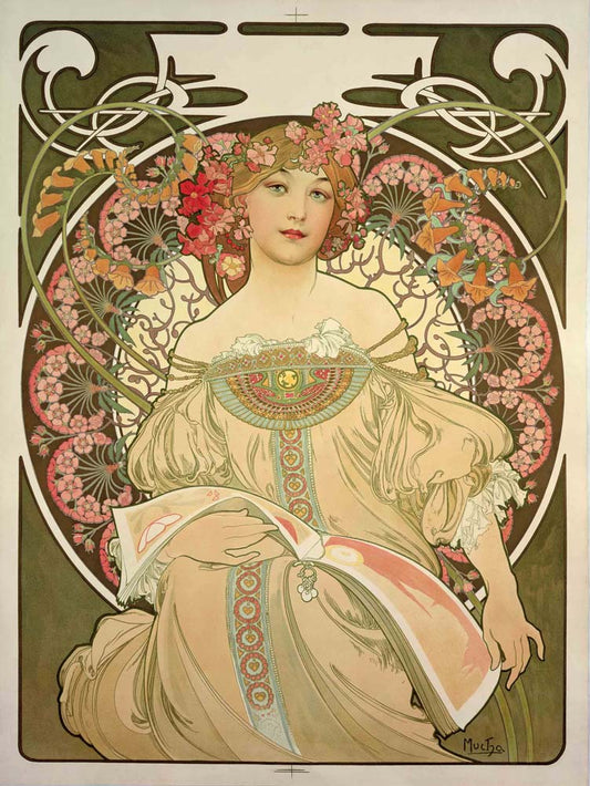 Alfons mucha obraz 1 vintage artwork by Alphonse Mucha, 16x12" (A3 size) poster print