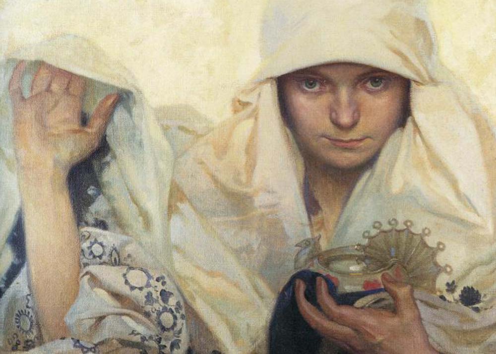 Alphonse Mucha - Fate vintage artwork by Alphonse Mucha, 16x12" (A3 size) poster print