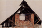 Old gable, landscape by Egon Schiele, 12x8" (A4) Poster