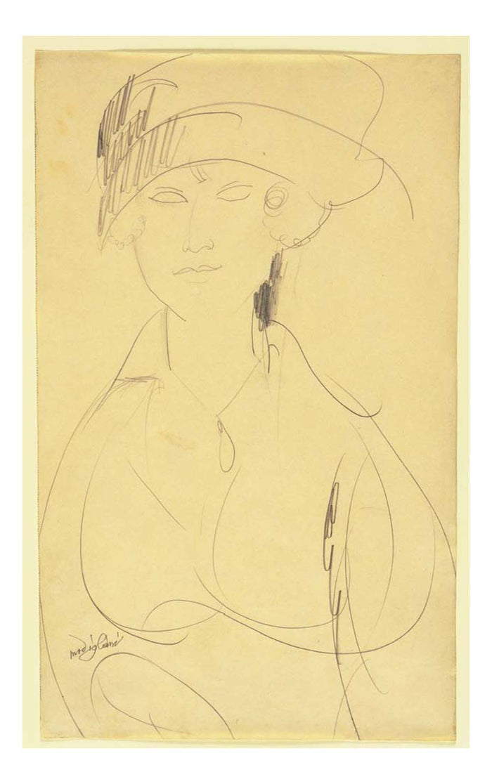 Amedeo Modigliani - Portrait of a Woman, 16x12