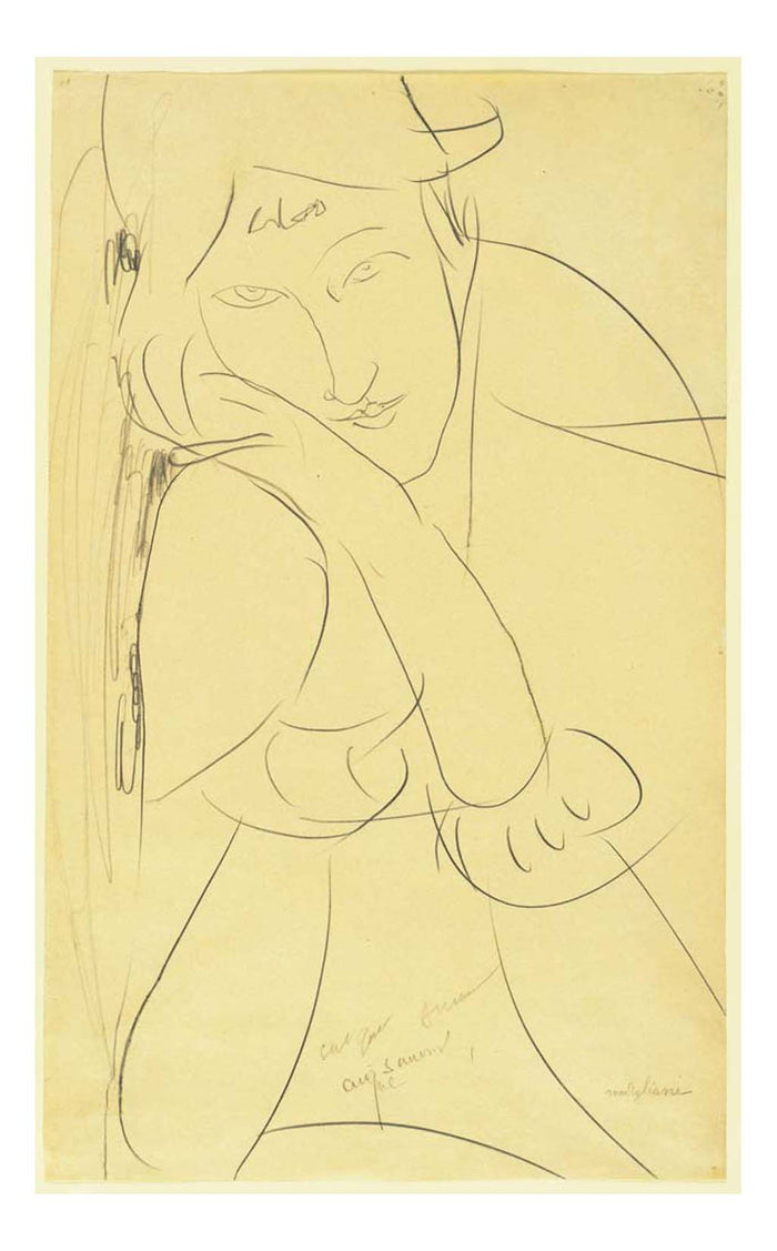 Amedeo Modigliani - Woman, Head on Hand, 16x12