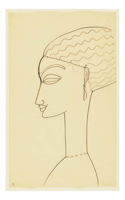 Amedeo Modigliani - Woman in Profile, 16x12" (A3) Poster Print