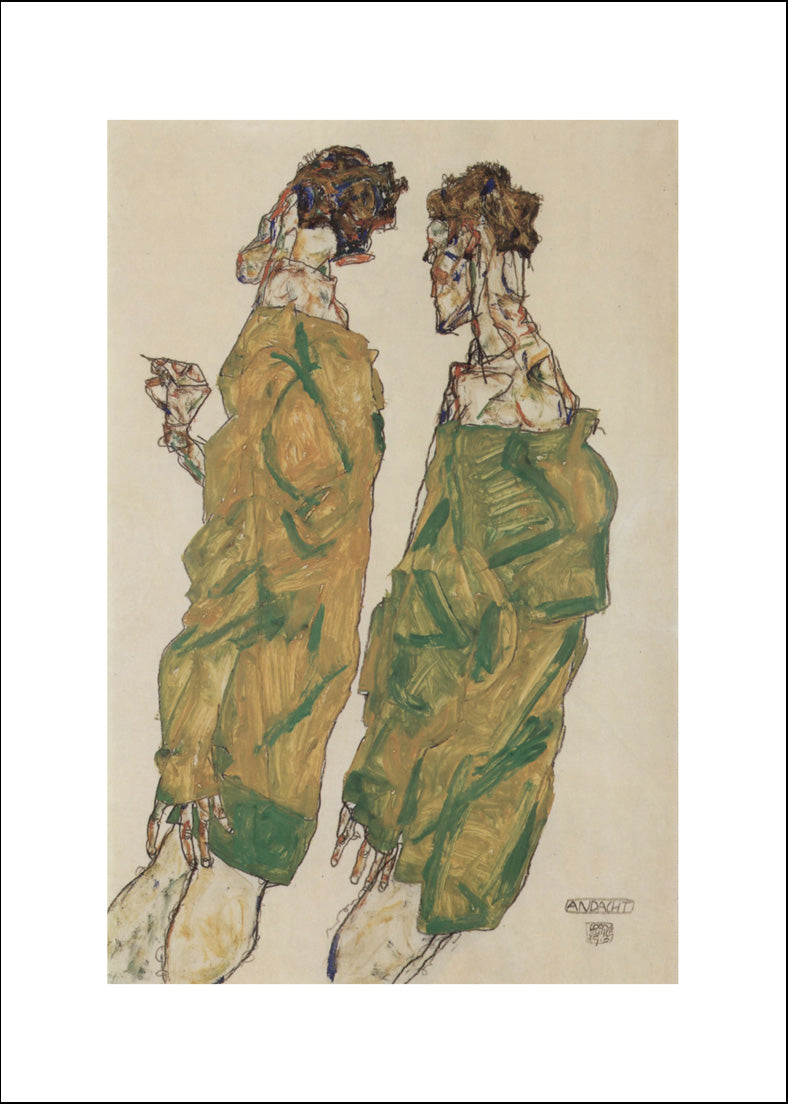 Devotion-2 by Egon Schiele, 12x8" (A4) Poster Print