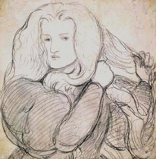 Annie Miller, 1860-63 (1) by Dante Gabriel Rossetti, English Pre-Raphaelite Painter,12x8"(A4) Poster Print