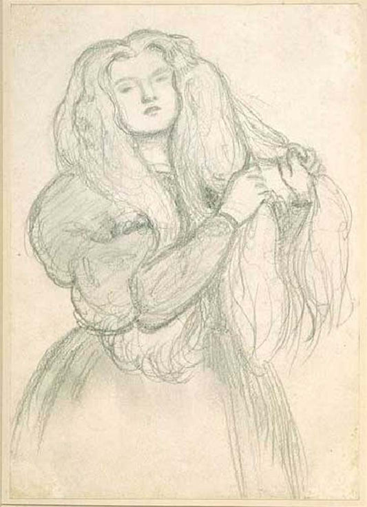 Annie Miller, 1860-63 (2) by Dante Gabriel Rossetti, English Pre-Raphaelite Painter,16x12"(A3) Poster Print