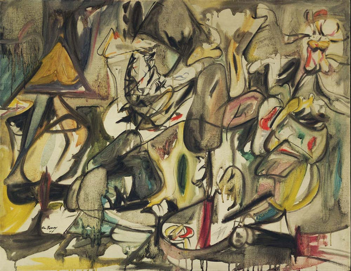 Arshile Gorky - The Leaf of the Artichoke Is an Owl, vintage art, A3 (16x12