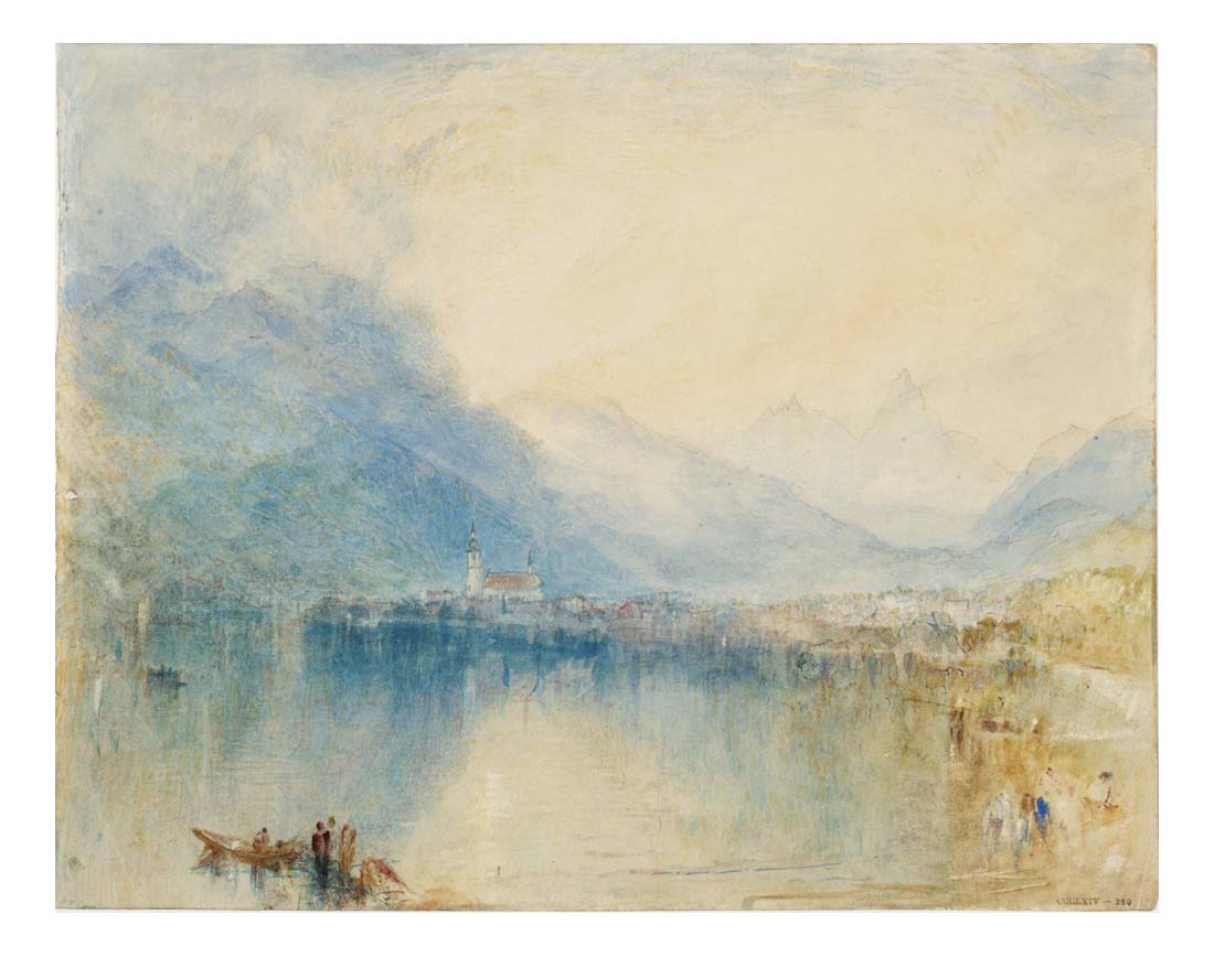 Arth, on the Lake of Zug, Early Morning, 1842-43 by John Mallord William Turner RA, 12x8"(A4) Poster