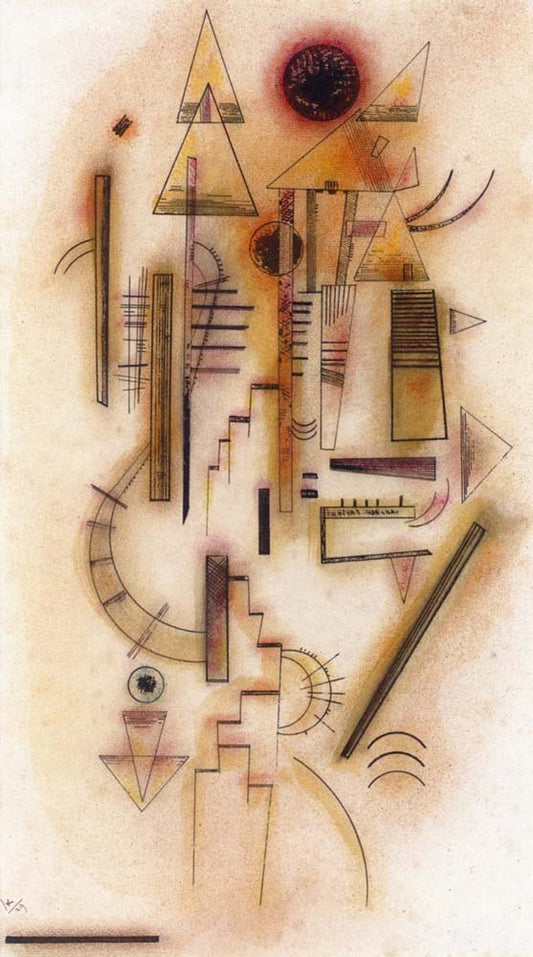 Ascent - 1929 by Wassily Kandinsky, 16x12"(A3) Poster Print