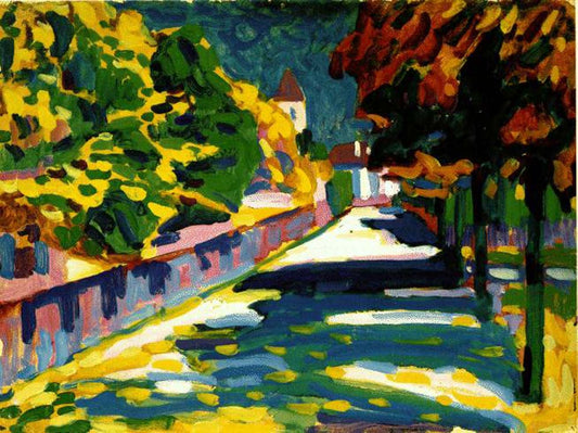 Autumn in Bavaria - 1908 by Wassily Kandinsky, 16x12"(A3) Poster Print