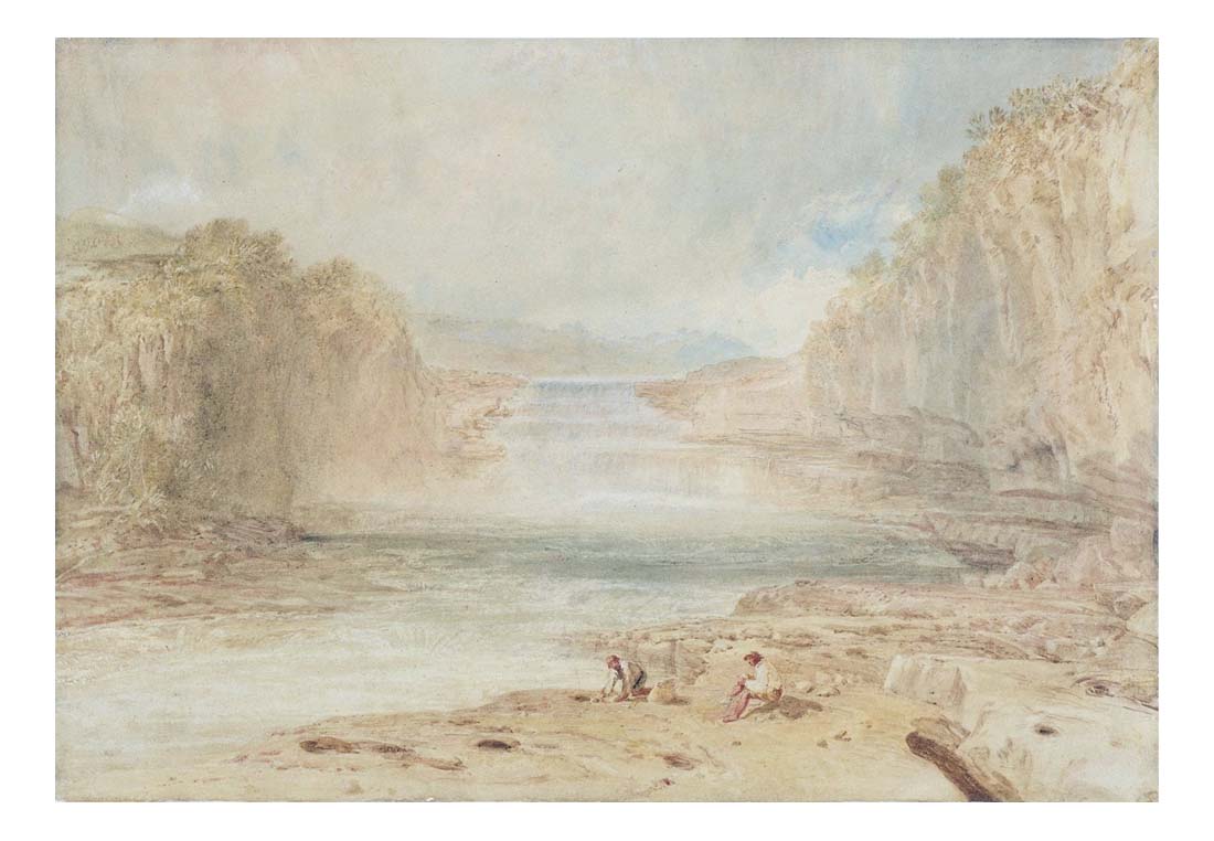 Aysgarth Force, Richmondshire, 1817 by John Mallord William Turner RA, 12x8"(A4) Poster