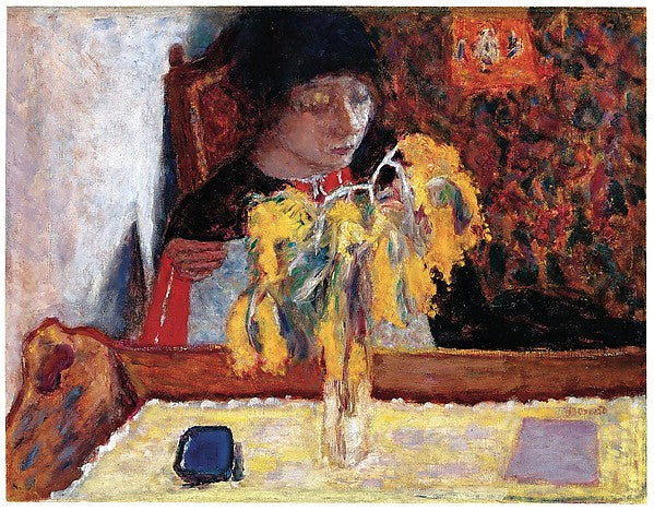 Pierre Bonnard:Woman with Mimosa 1924-16x12