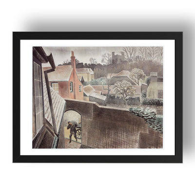 Back Gardens Castle Hedingham2 by Eric Ravilious, 17x13" Frame