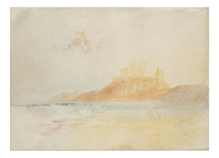 Bamburgh Castle, Northumberland, 1837 by John Mallord William Turner RA, 12x8