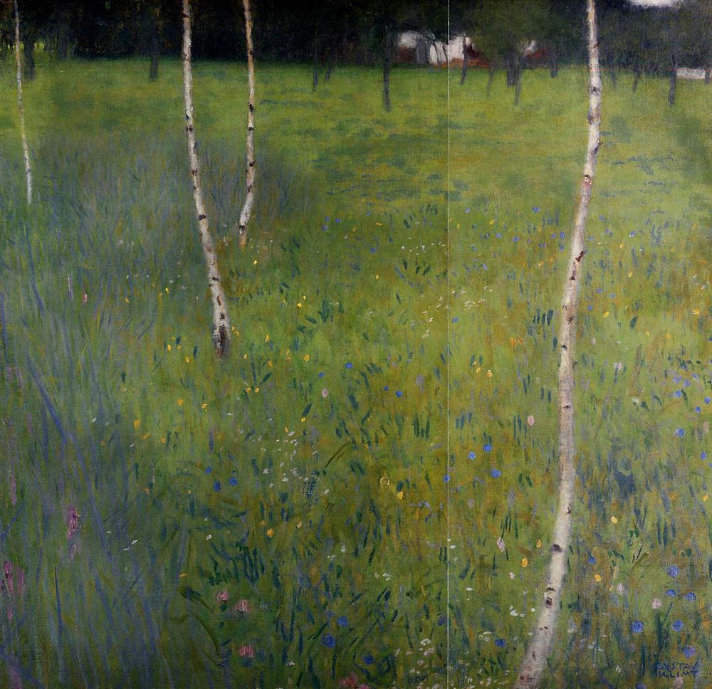 Bauernhaus mit Birken - Gustav Klimt - 1900, A4 Poster Print