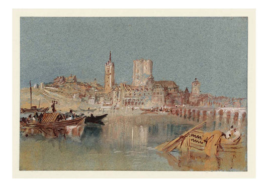 Beaugency from the South, 1826-30 by John Mallord William Turner RA, 12x8"(A4) Poster