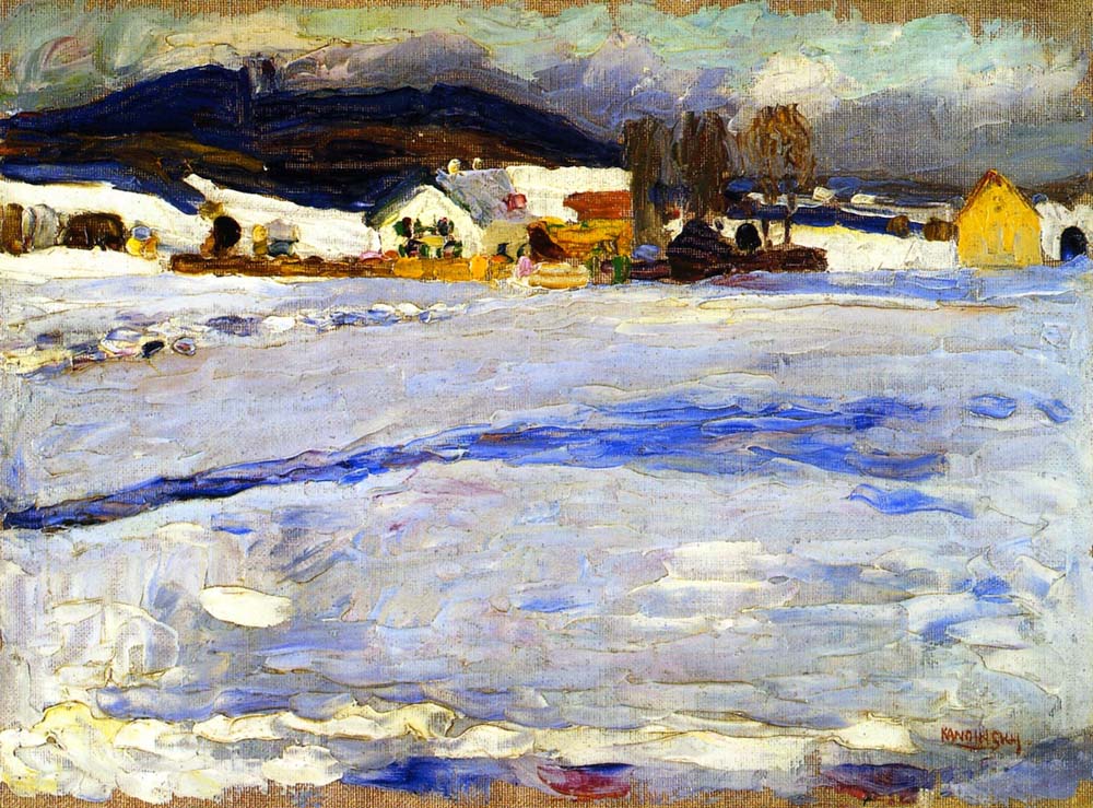 Bei Starnberg - Winter - 1901-1902 by Wassily Kandinsky, 12x8"(A4) Poster Print