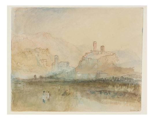 Bellinzona from the North, 1841 by John Mallord William Turner RA, 12x8"(A4) Poster