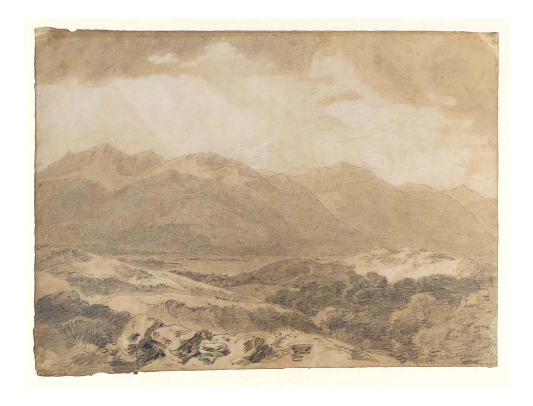 Ben Cruachan and Loch Awe from above Cladich, 1801 by John Mallord William Turner RA, 12x8"(A4) Poster