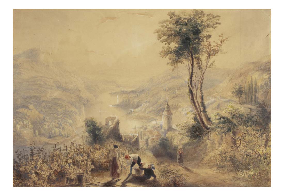 Berncastle (Oberwesel) by John Mallord William Turner RA, 12x8"(A4) Poster