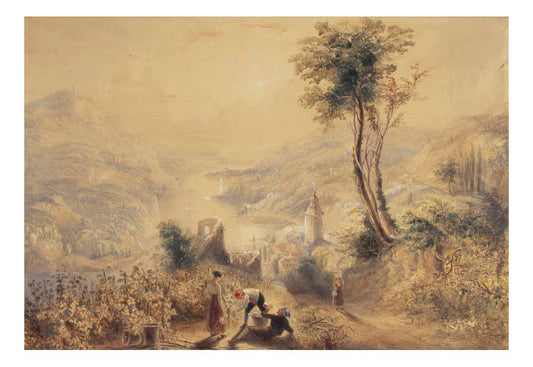 Berncastle (Oberwesel) by John Mallord William Turner RA, 12x8"(A4) Poster