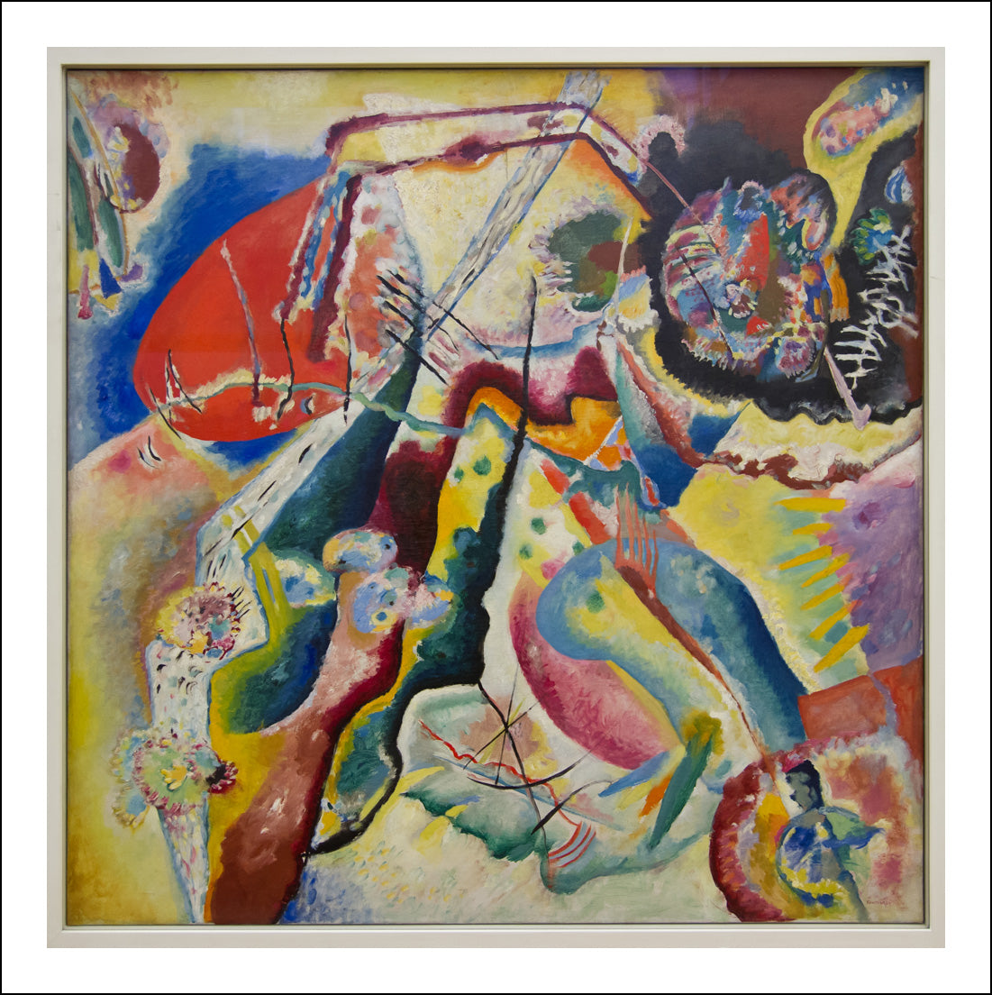 Bild_mit_rotem_Fleck by Wassily Kandinsky, 16x12"(A3) Poster Print