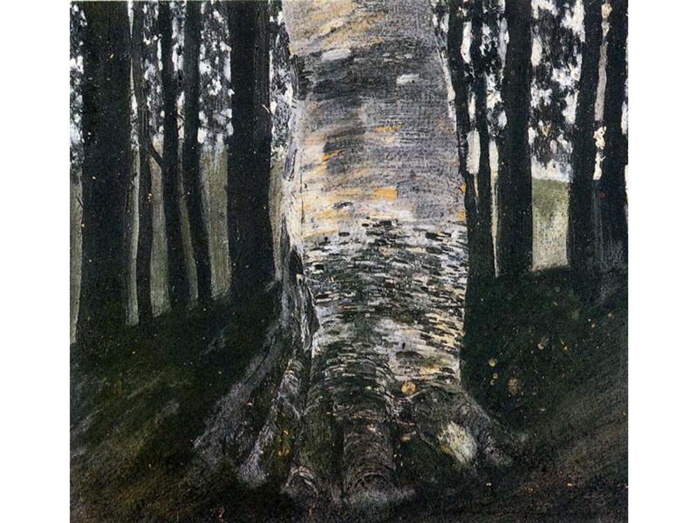 Birch in a Forest - Gustav Klimt - circa 1903, 16x12" (A3) Poster Print