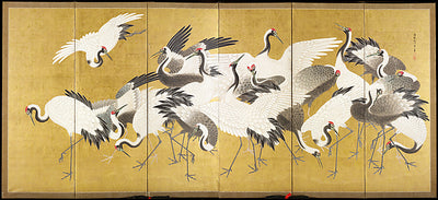 ,Flock of Cranes 1767–84-Ishida Y?tei,16x12"(A3)Poster