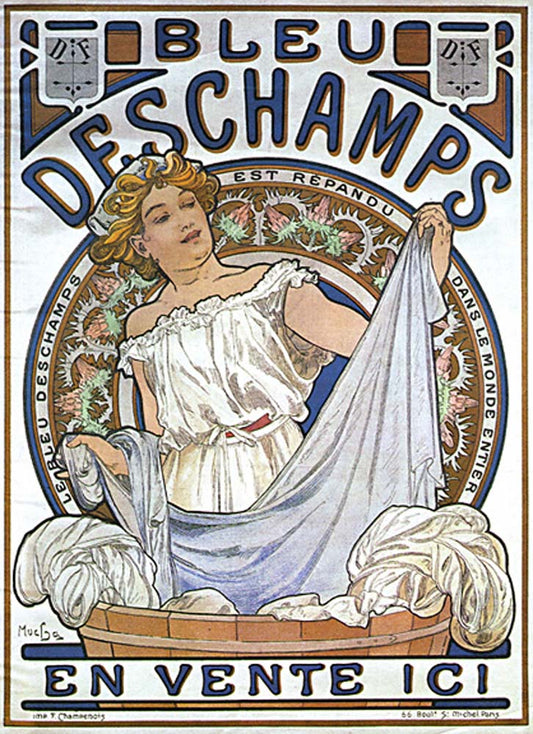 Bluedeschamps vintage artwork by Alphonse Mucha, 16x12" (A3 size) poster print