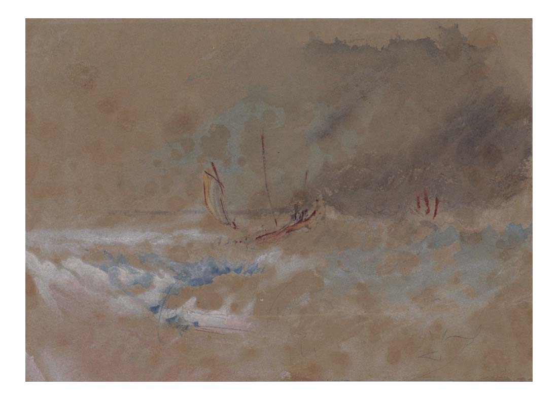Boat on a Rough Sea, 1840 by John Mallord William Turner RA, 12x8"(A4) Poster