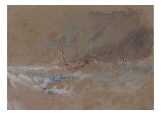 Boat on a Rough Sea, 1840 by John Mallord William Turner RA, 12x8"(A4) Poster