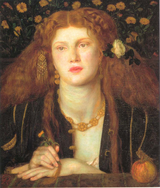 Bocca Baciata, 1859 by Dante Gabriel Rossetti, pre-Raphaelite artist, 16x12" (A3) Poster