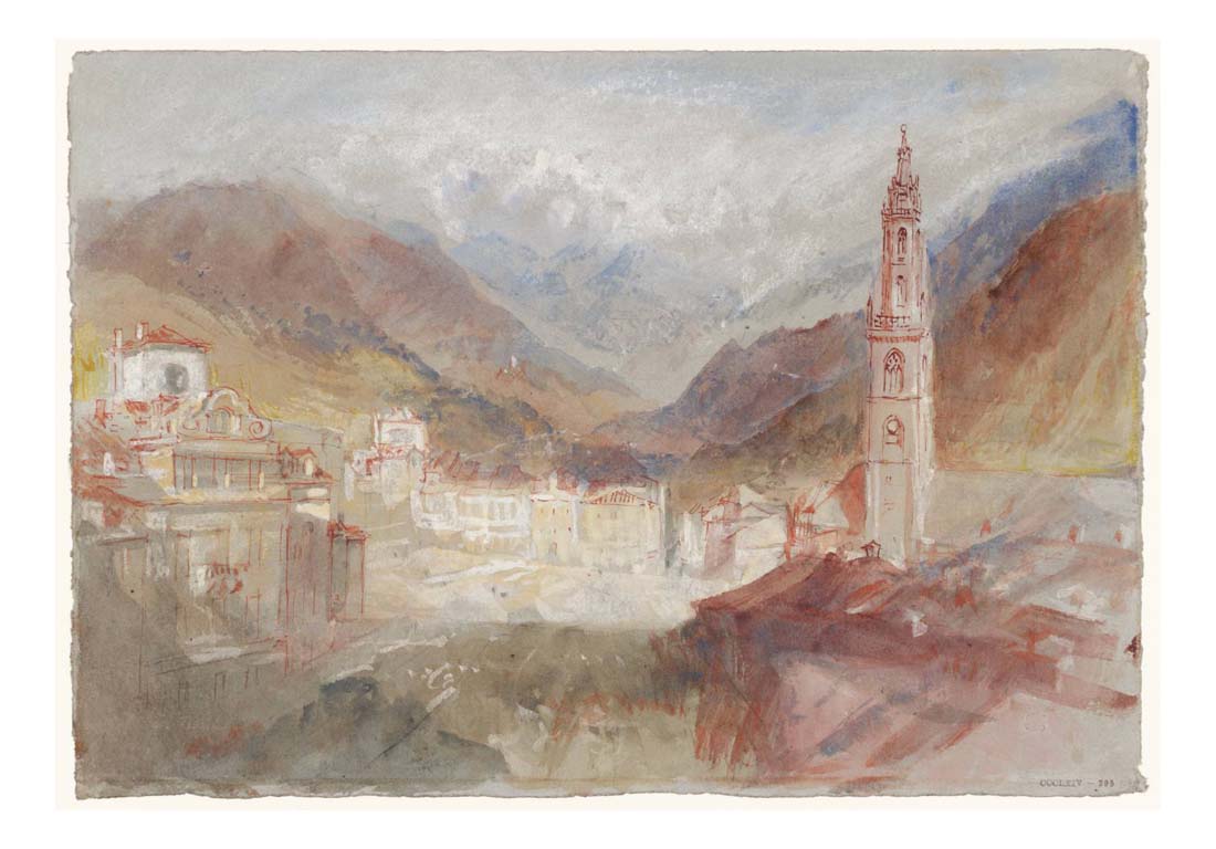 Bozen and the Dolomites, 1840 by John Mallord William Turner RA, 12x8"(A4) Poster