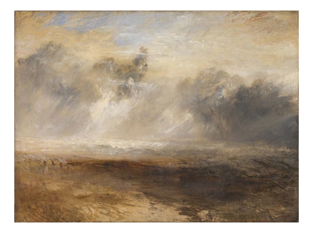 Breakers on a Flat Beach, 1835-40 by John Mallord William Turner RA, 12x8"(A4) Poster