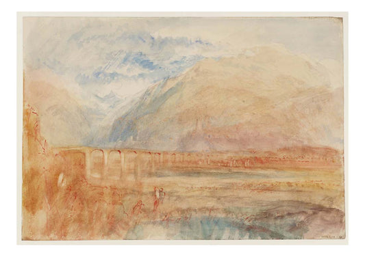Bridge, near Bellinzona, 1841 by John Mallord William Turner RA, 12x8"(A4) Poster