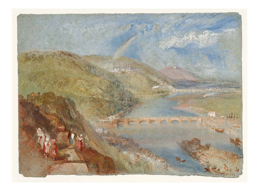 Bridge of St-Cloud from Sevres, 1833 by John Mallord William Turner RA, 12x8"(A4) Poster