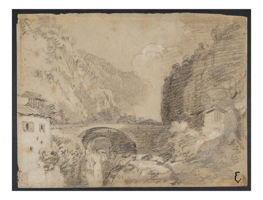 Bridges, Grande Chartreuse, 1802 by John Mallord William Turner RA, 12x8"(A4) Poster