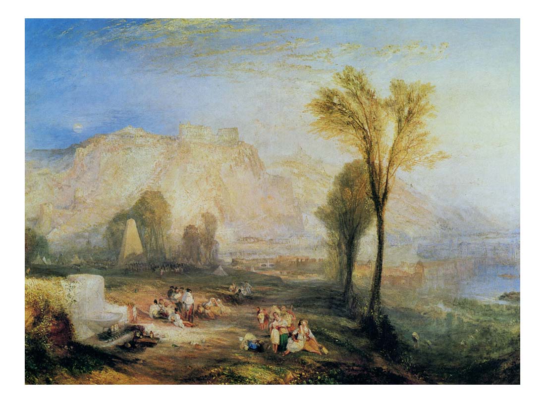 Bright Stone of Honour and Tomb of Marceau, from Byron's Childe Harold, 1835 by John Mallord William Turner RA, 12x8"(A4) Poster