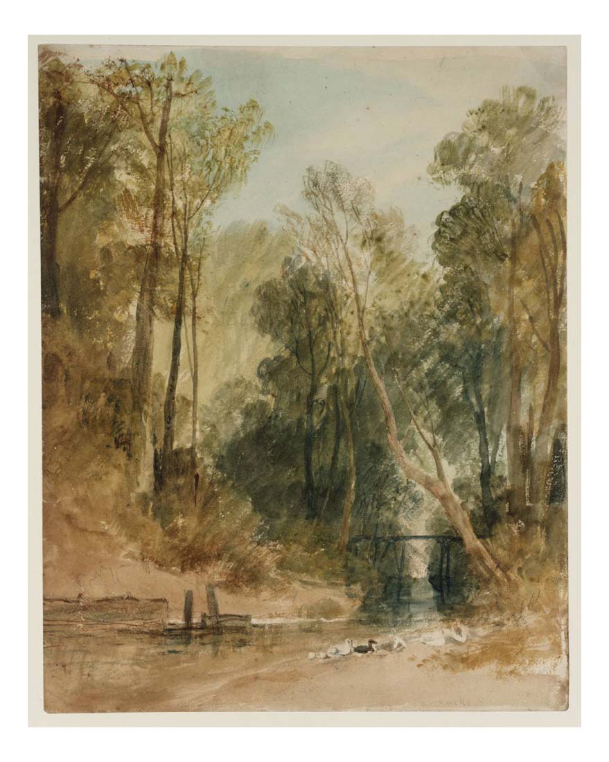 Brook and Trees, 1806-7 by John Mallord William Turner RA, 12x8"(A4) Poster