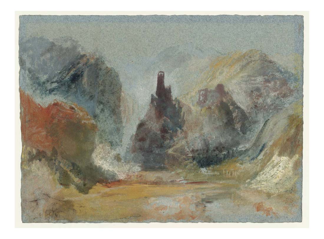 Burg Bischofstein, 1839 by John Mallord William Turner RA, 12x8"(A4) Poster
