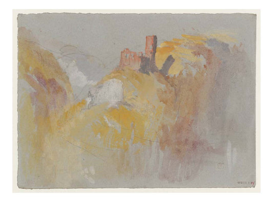 Burg Bischofstein, 1840 by John Mallord William Turner RA, 12x8"(A4) Poster