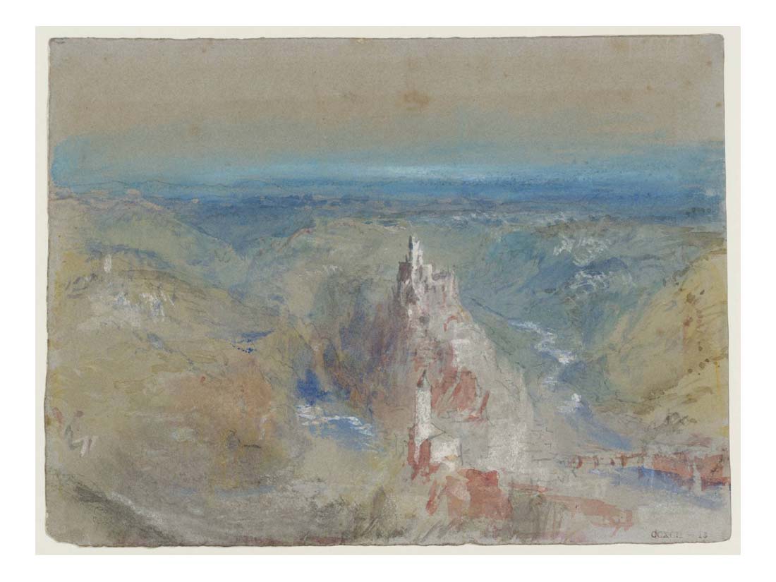 Burg Hals and the Ilz from the Hillside, 1840 by John Mallord William Turner RA, 12x8"(A4) Poster