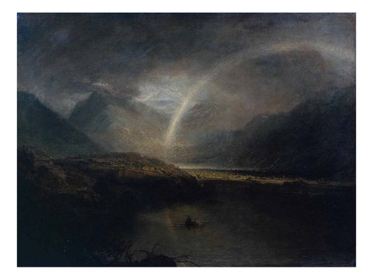 Buttermere Lake, with Part of Cromackwater, Cumberland, a Shower, 1798 by John Mallord William Turner RA, 12x8"(A4) Poster