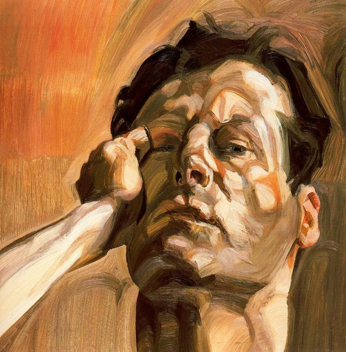 Man's Head, Self Portrait by Lucian Freud 16x12