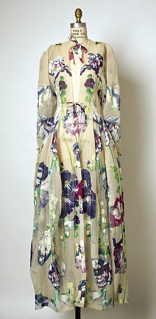 Tea gown 1937 Henri Bendel,16x12"(A3)Poster
