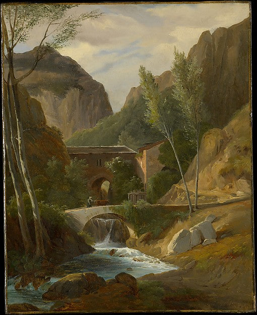 French Painter , c1825:The Gorges at Amalfi c1825-16x12"(A3) Poster
