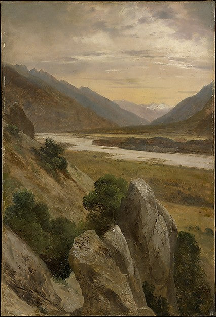 Alexandre Calame:Alpine Landscape -16x12"(A3) Poster