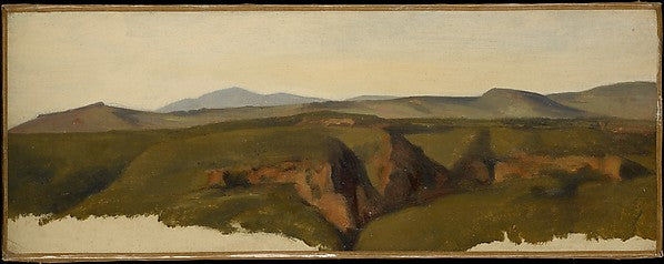 Alexandre Desgoffe:View in the Roman Campagna -16x12"(A3) Poster