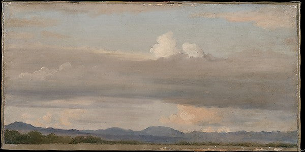 Alexandre Desgoffe:Cloud Study with Distant Mountains -16x12"(A3) Poster